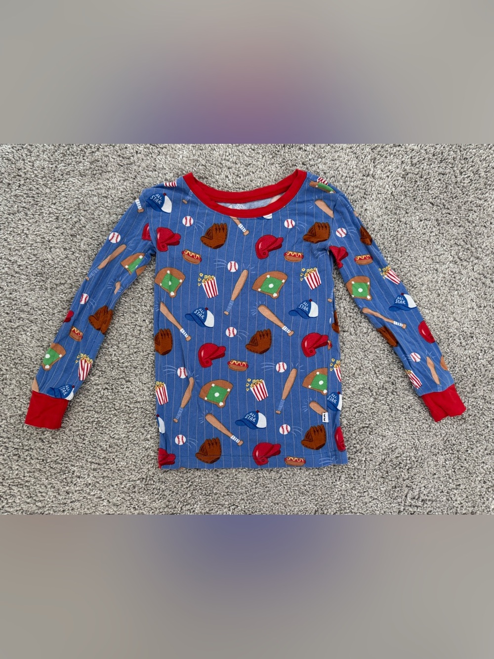 Little Sleepies Baseball Print Pajama Top